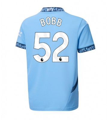 Manchester City Oscar Bobb #52 Primera Equipación 2024-25 Manga Corta